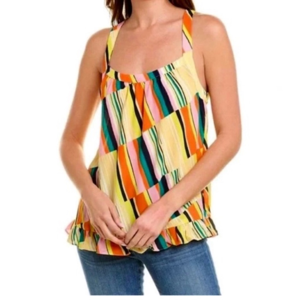 Cabi Skip Halter Broken Stripe #5979 Tank Top Camisole SIZE SMALL Multicolor NWT